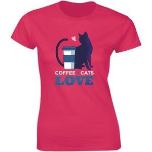 Coffee plus Cats Equals Love Pet Coffee T-shirt